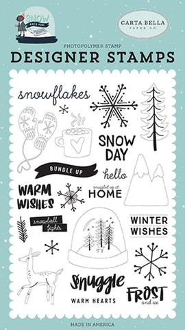 Carta Bella Snow Much Fun Frost And Ice Designer Stamp Set
