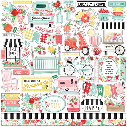 Carta Bella Summer Market Element Sticker Sheet