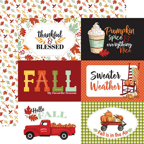 Carta Bella Welcome Autumn 6X4 Journaling Cards Patterned Paper