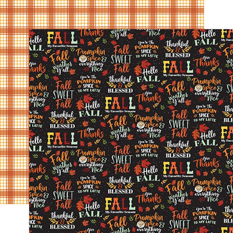Carta Bella Welcome Autumn Fall Sweet Fall Patterned Paper