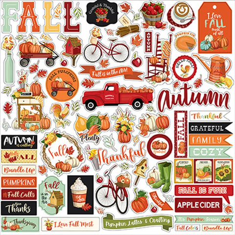 Carta Bella Welcome Autumn Element Sticker Sheet