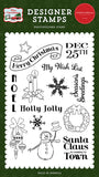 Carta Bella White Christmas My Wish List Designer Stamp Set