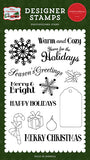 Carta Bella White Christmas Home For the Holidays Designer Stamp Set