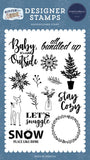Carta Bella Wintertime Let's Snuggle Designer Stamp Set