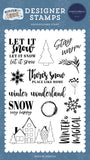 Carta Bella Wintertime Snow Very Happy Designer Stamp Set