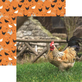 Reminisce Chicken Life Strutting Patterned Paper