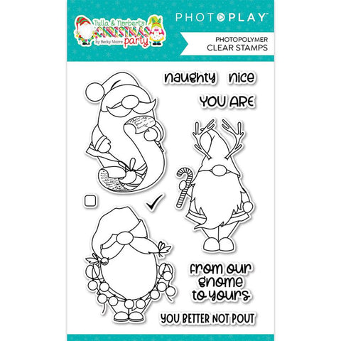Photoplay Paper Tulla & Norbert's Christmas Party 4"x6" Gnomies Stamp Set
