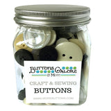 Buttons Galore Cookie Jar - Ebony & Ivory Buttons