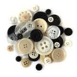 Buttons Galore Cookie Jar - Ebony & Ivory Buttons