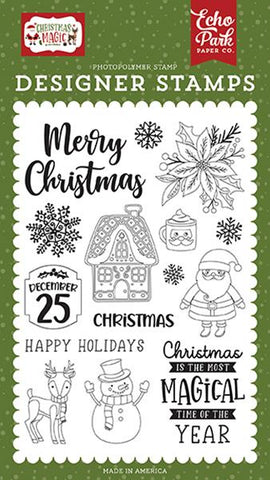 Echo Park Christmas Magic Magical Christmas Designer Stamp Set