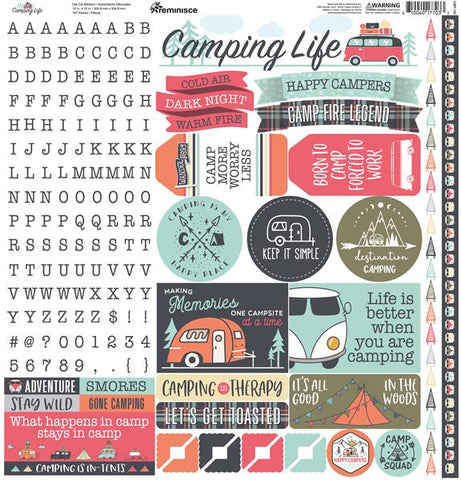 Reminisce Camping Life 12x12 Alpha Sticker Sheet