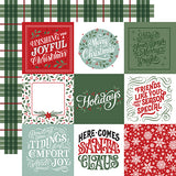 Echo Park Christmas Salutations No. 2 4x4 Journaling Cards Patterned Paper