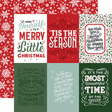 Echo Park Christmas Salutations No. 2 4x6 Journaling Cards  Patterned Paper
