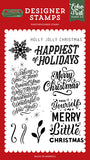 Echo Park Christmas Salutations No. 2 Happiest Of Holidays Designer Stamp Set