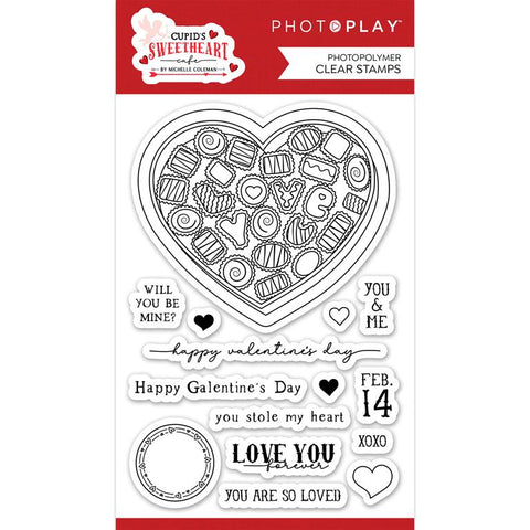 Photoplay Paper Cupid's Sweetheart Cafe 4"x6" Clear Photopolymer Stamp Set
