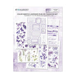 49 and Market Color Swatch Lavender 6x8 Rub-On Transfer Embellishment Set