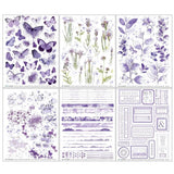 49 and Market Color Swatch Lavender 6x8 Rub-On Transfer Embellishment Set