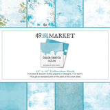 49 and Market Color Swatch Ocean 12x12 Collection Paper Pack
