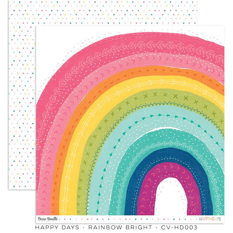Cocoa Vanilla Studio Happy Days Rainbow Bright Patterned Paper
