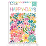 Cocoa Vanilla Studio Happy Days Die Cut Floral Ephemera Embellishments