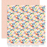 Cocoa Vanilla Storyteller Oh My Heart Patterned Paper