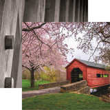 Reminisce Covered Bridges Cherry Blossoms Patterned Paper