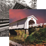 Reminisce Covered Bridges Covered Bridge Over Crabtree Creek Patterned Paper
