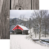 Reminisce Covered Bridges Snow Covered Patterned Paper