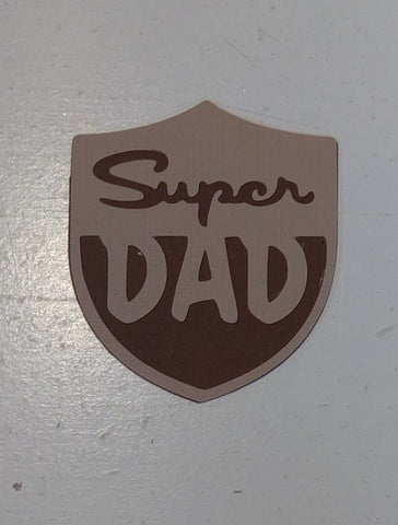 The Die Cut Store Super Dad Badge Die Cut Embellishment