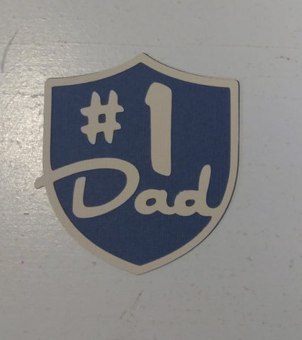 The Die Cut Store #1 Dad Badge Die Cut Embellishment