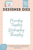 Echo Park Day In The Life Monday to Thursday Word Designer Die Set