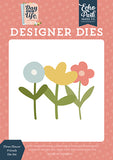 Echo Park Day In The Life No. 2 Three Flower Friends Designer Die Set