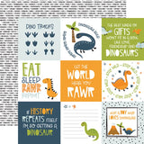 Echo Park Dino-Mite 4x4 Journaling Cards Patterned Paper
