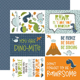 Echo Park Dino-Mite 6x4 Journaling Cards Patterned Paper