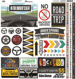 Reminisce In The Driver's Seat 12x12 Sticker Sheet