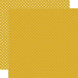 Echo Park Dots & Stripes Mustard Patterned Paper
