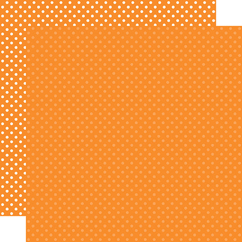 Echo Park Dots & Stripes Orange Patterned Paper