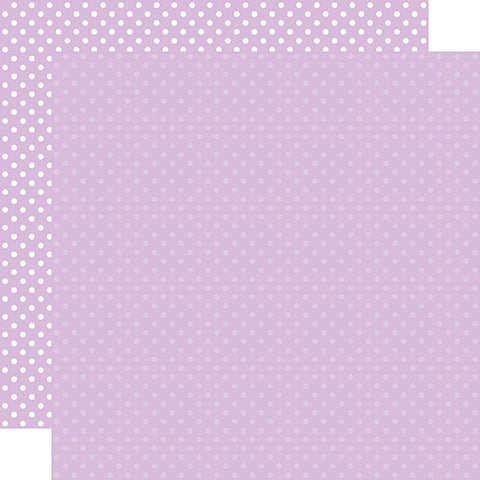 Echo Park Dots & Stripes Lght Purple Dot Patterned Paper