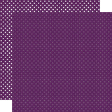 Echo Park Dots & Stripes Purple Dot Patterned Paper