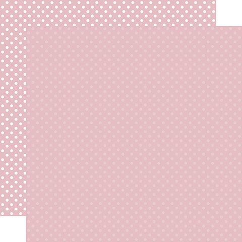 Echo Park Dots & Stripes Light Mauve Dot 12x12 Patterned Paper