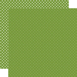 Echo Park Dots & Stripes Leaf Green Patterned Paper