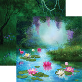 Reminisce Enchanted Forest Pond of Lillies Patterned Paper