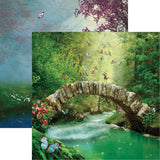 Reminisce Enchanted Forest Fantasy Bridge Patterned Paper
