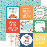 Echo Park Endless Summer 4x4 Journaling Cards Patterned Paper