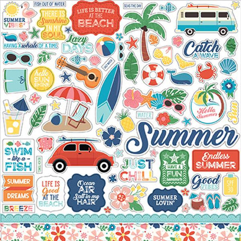 Echo Park Endless Summer Element Sticker Sheet
