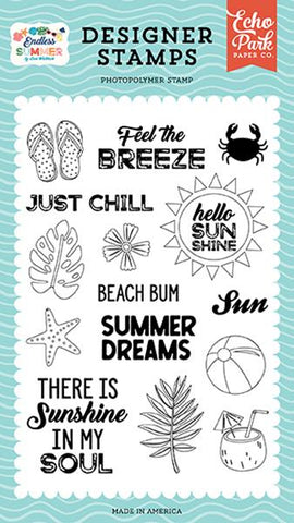 Echo Park Endless Summer Feel The Breeze Designer Stamp Set