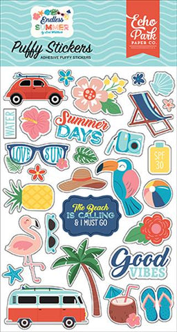Echo Park Endless Summer Puffy Sticker Embellishments