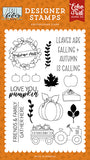Echo Park Fall Fever Love You Pumpkin Designer Stamp Set