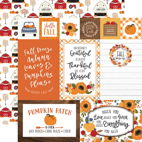 Echo Park Fall Multi Journaling Cards Patterned Paper