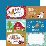 Echo Park Fun On The Farm 6x4 Journaling Cards Patterned Paper